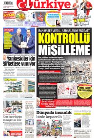 TÜRKİYE GAZETESİ Gazete Manşeti