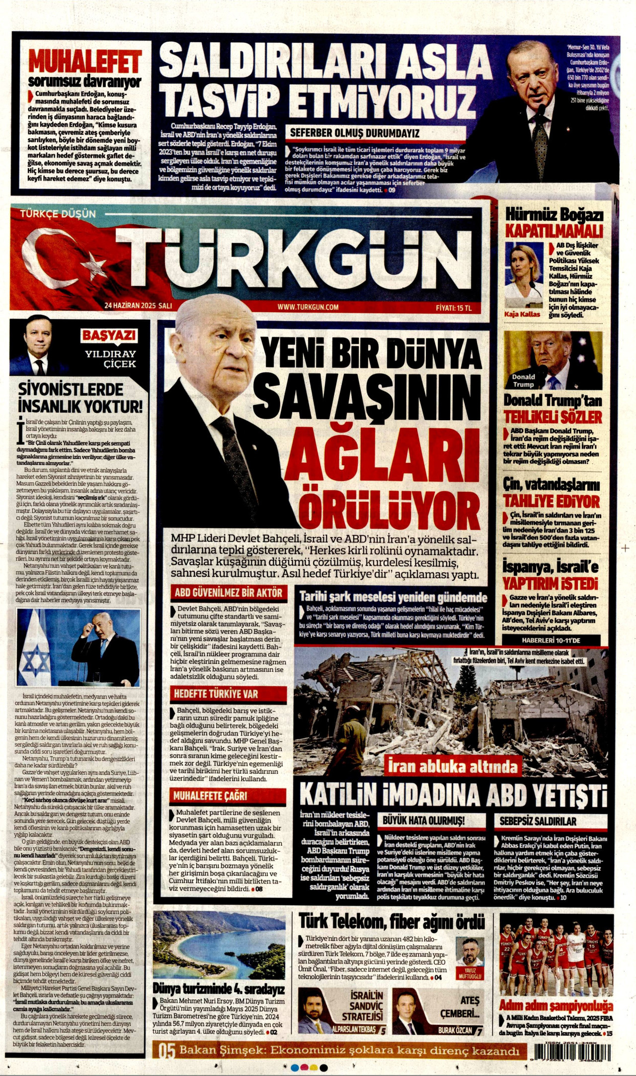 TÜRKGÜN Gazete Manşeti