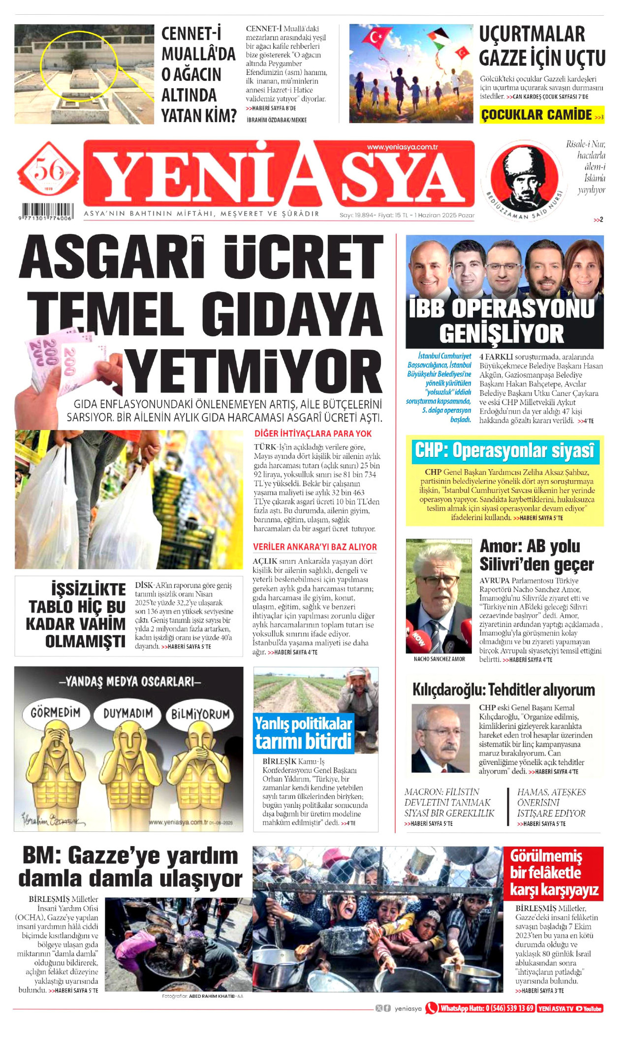 YENİ ASYA Gazete Manşeti