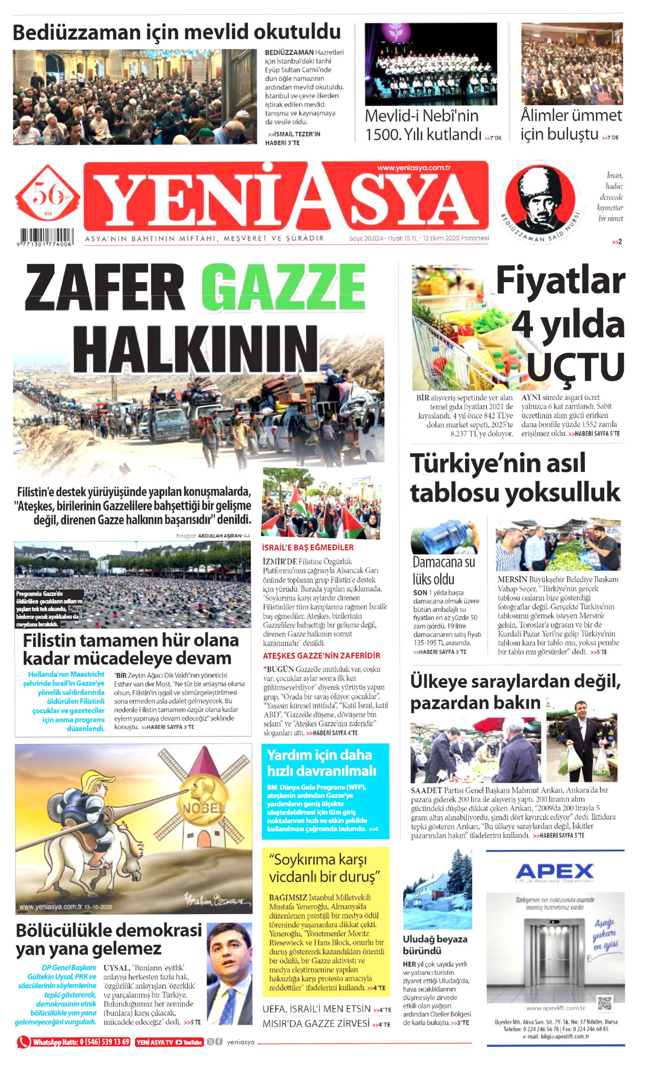 YENİ ASYA Gazete Manşeti