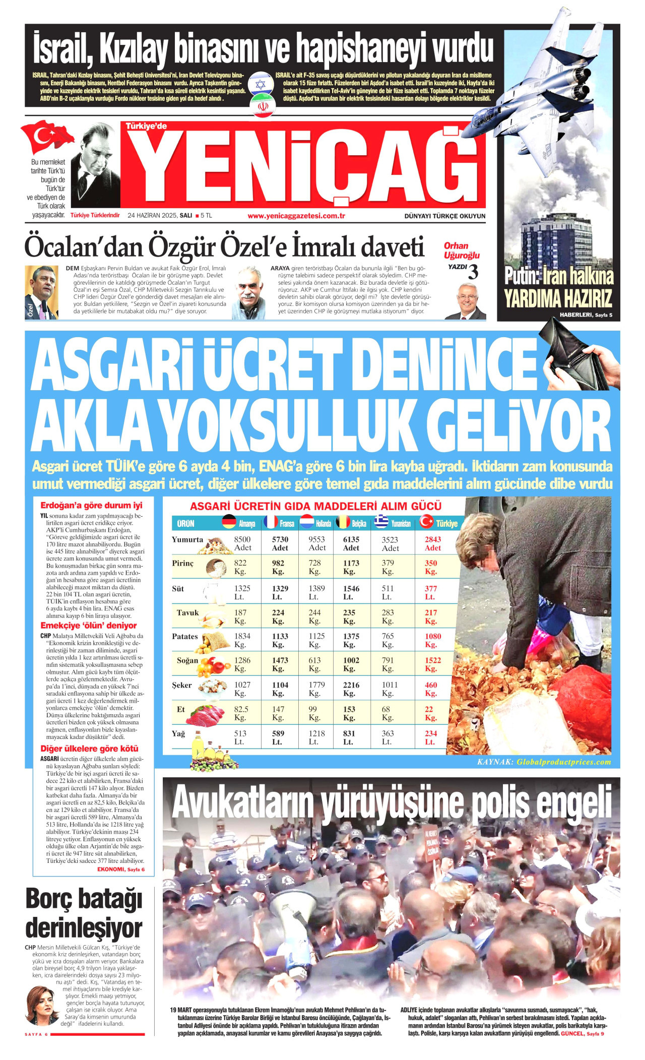 YENİÇAĞ Gazete Manşeti