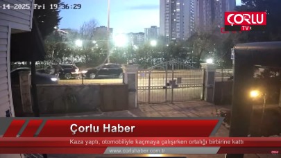 Kaza yaptı, otomobiliyle kaçmaya çalışırken ortalığı birbirine kattı
